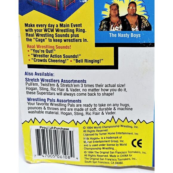 WCW Jimmy Hart Wrestling Figure 1994 LJN Original With Yellow Suit w/Hulk on it - Picture 12 of 13